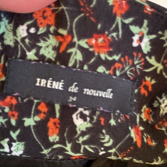 Irene de Nouvelle Black Floral Layered Midi Dress Size Small - Picture 12 of 13